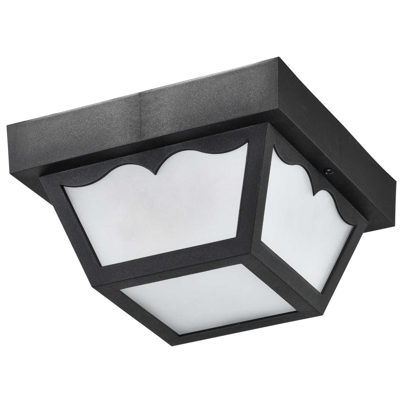 1 LIGHT 8" POLY CARPORT FLUSH - SF77-863