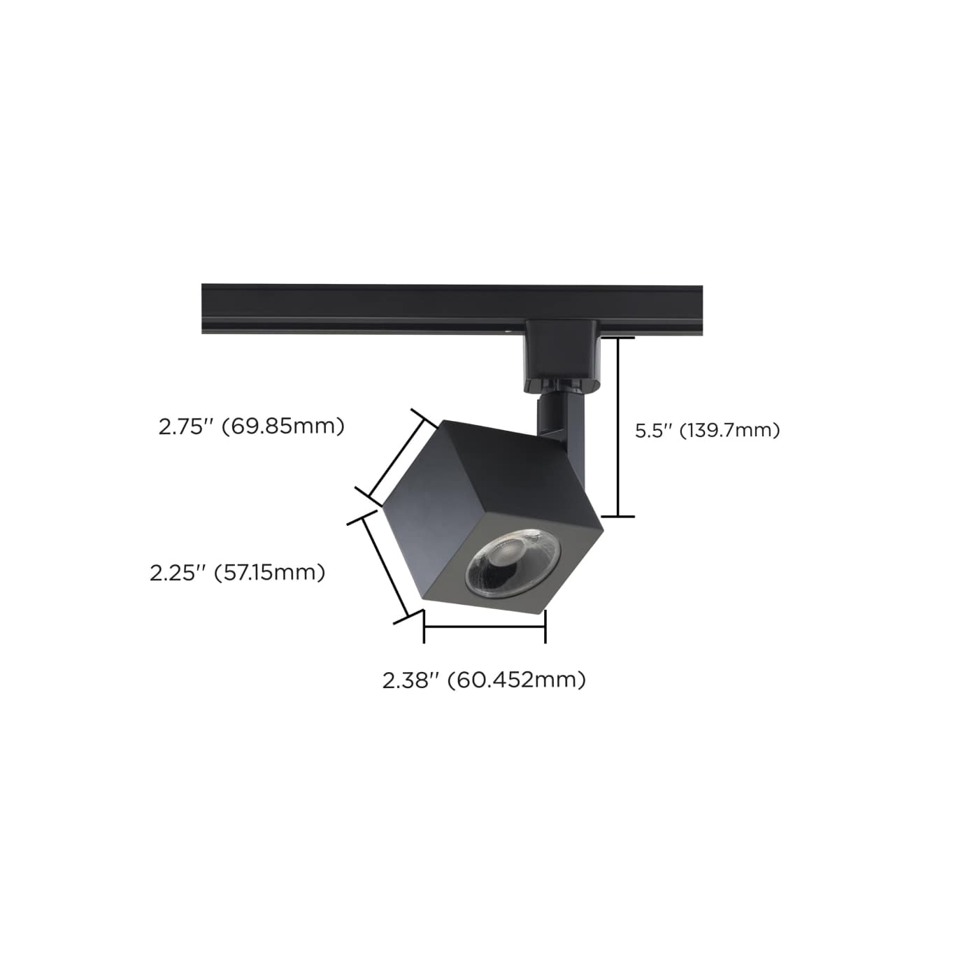 12W LED TRACK HEAD SQUARE - TH462
