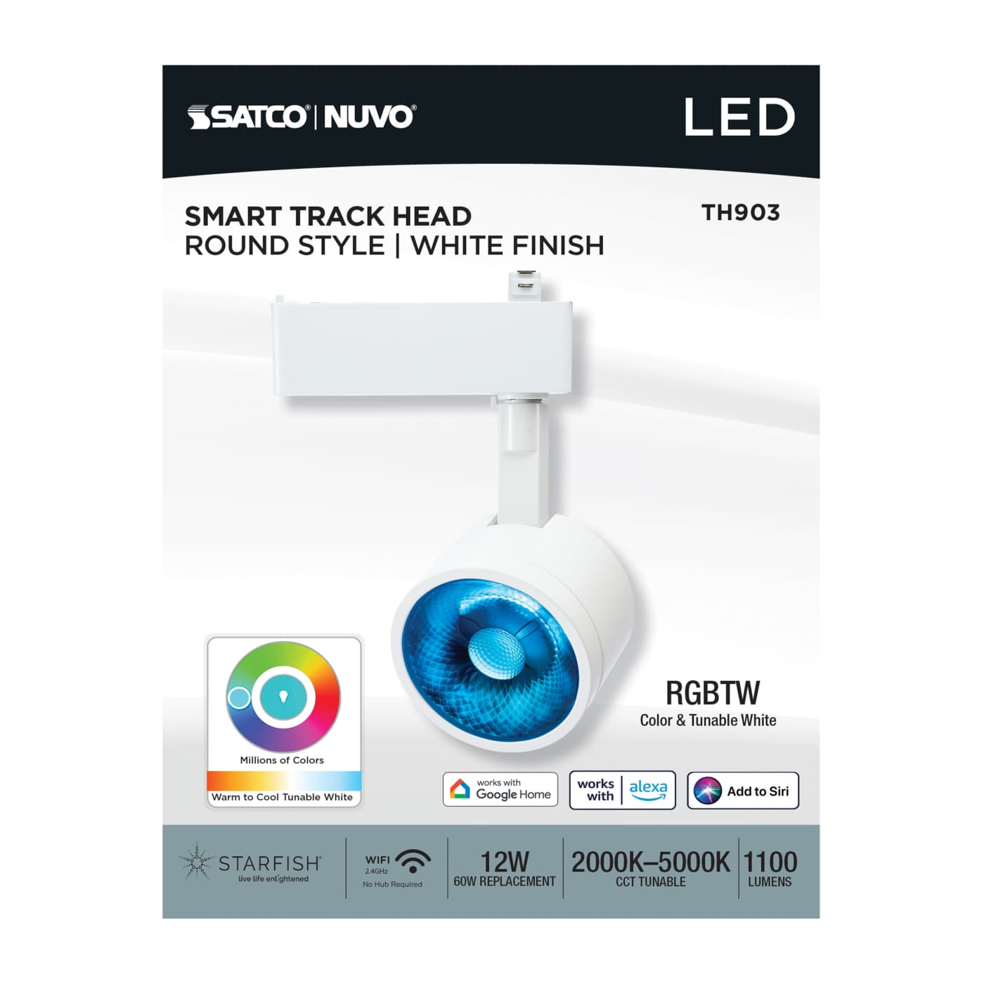 12W LED TRACK HEAD ROUND - TH903