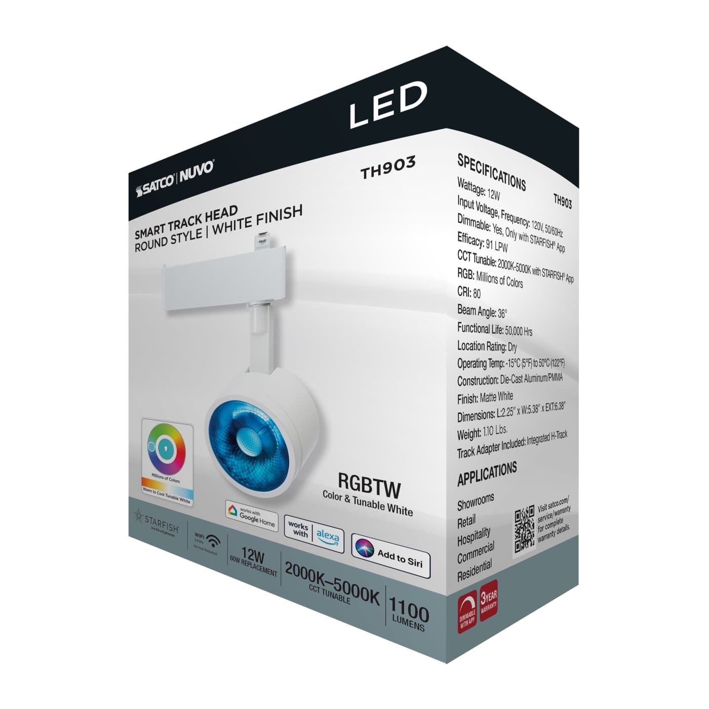 12W LED TRACK HEAD ROUND - TH903