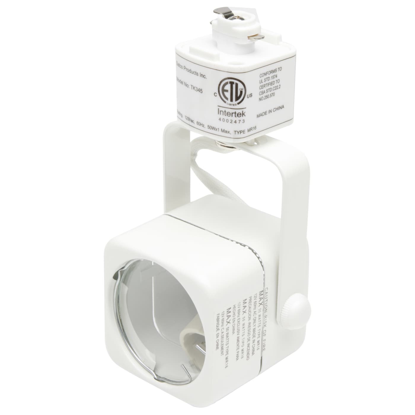 3LT TRACK KIT SQ. LINE VOLT.WH - TK345