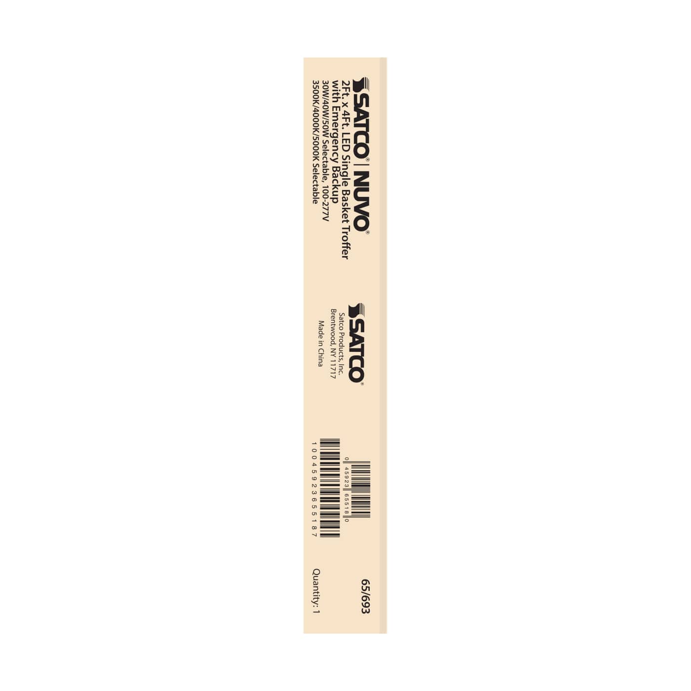 2X4 EM SINGLE BASKET TROFFER - 65-693