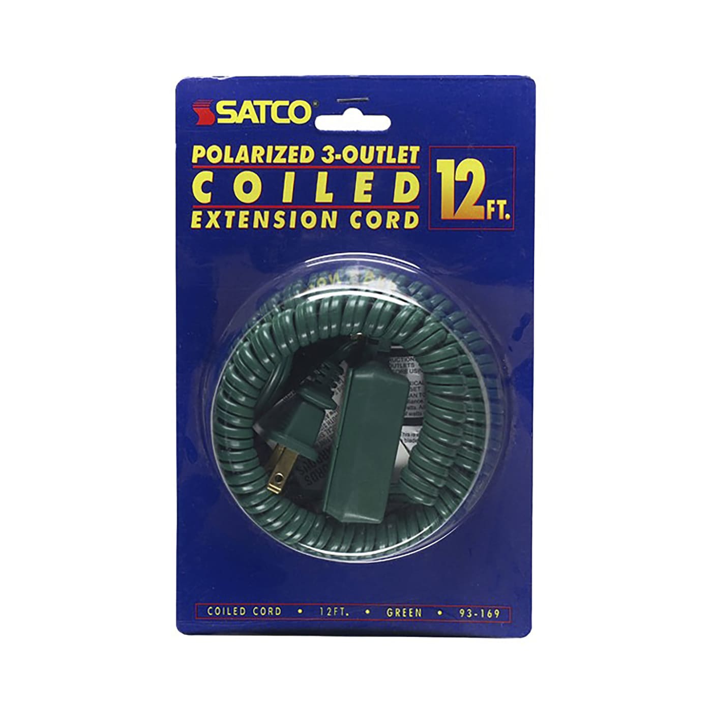 12 FT. GREEN COILED CORD - 93-169