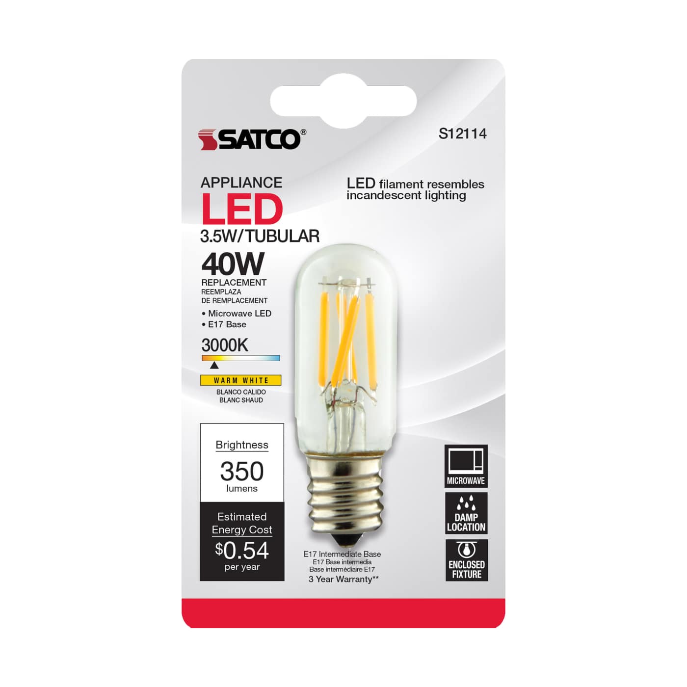 3.5T7/LED/CL/E17/3K/120V - S12114