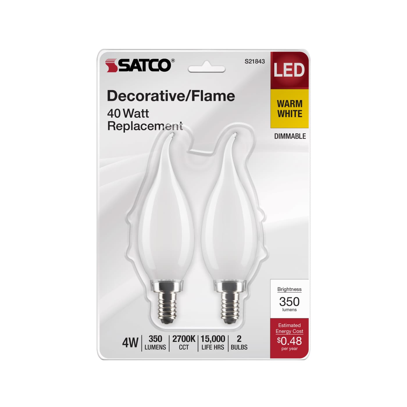 4CA10/LED/927/FR/120V/E12/2CD - S21843
