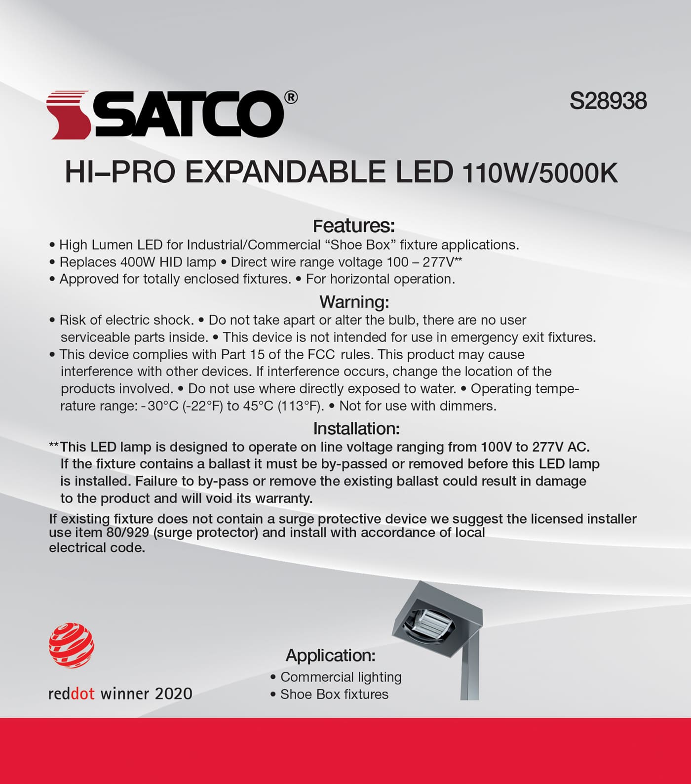 110W/LED/HID/SB/5K/EX39 - S28938