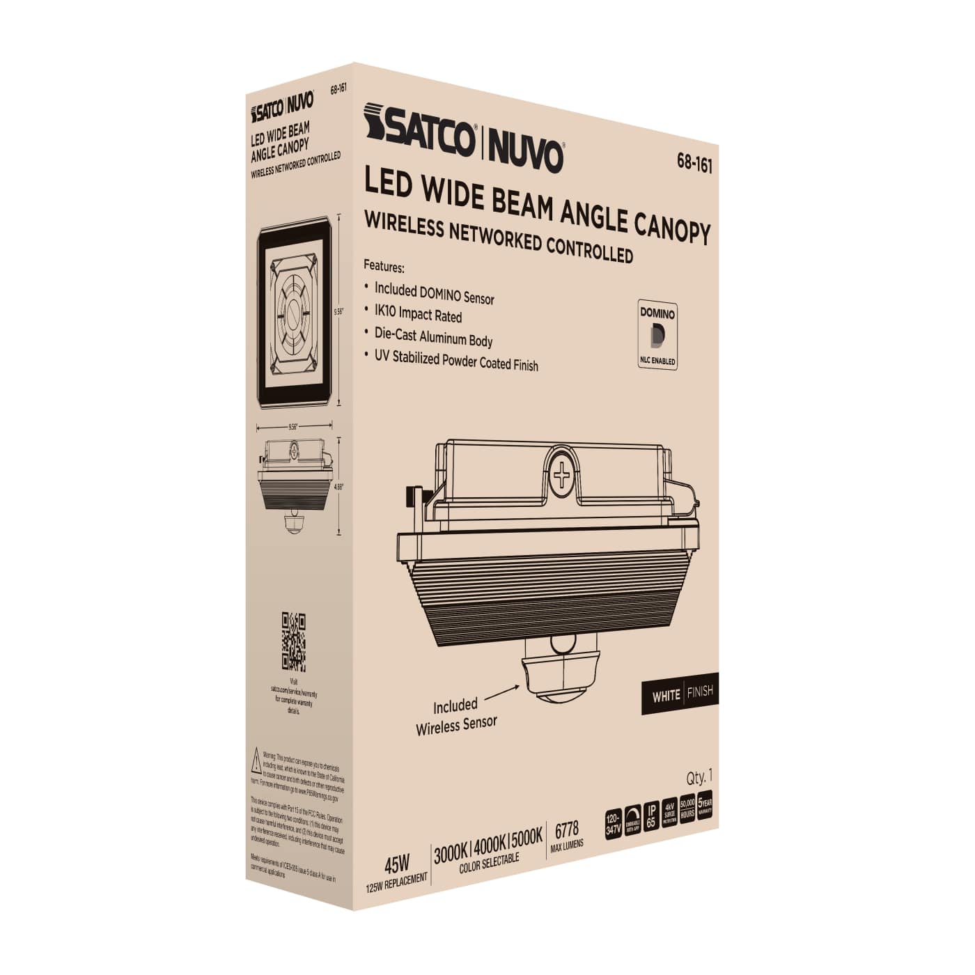 DOMINO WIDE BEAM CANOPY WHITE - 68-161
