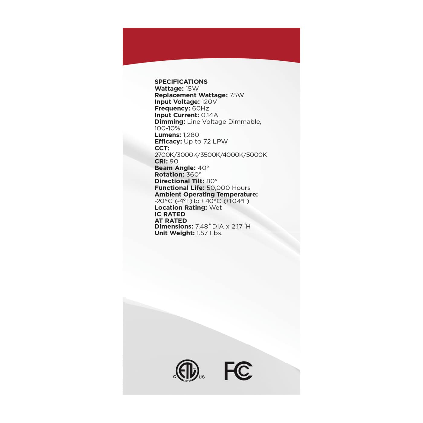 15WLED/DW-FR/6/CCT-SEL/RND/DIR - S11881
