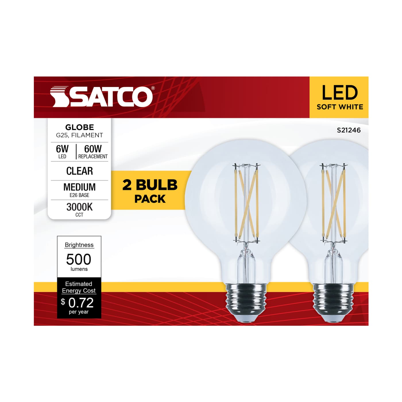 6G25/LED/CL/930/120V/2PK - S21246