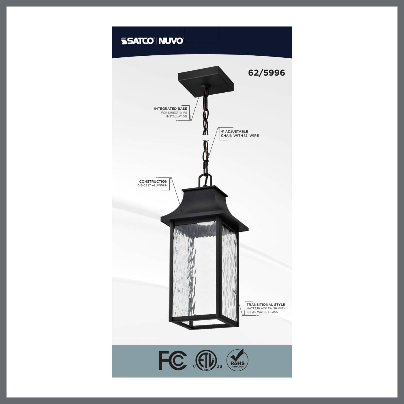 AUSTEN 1LT OUTDOOR HANGING - 62-5996