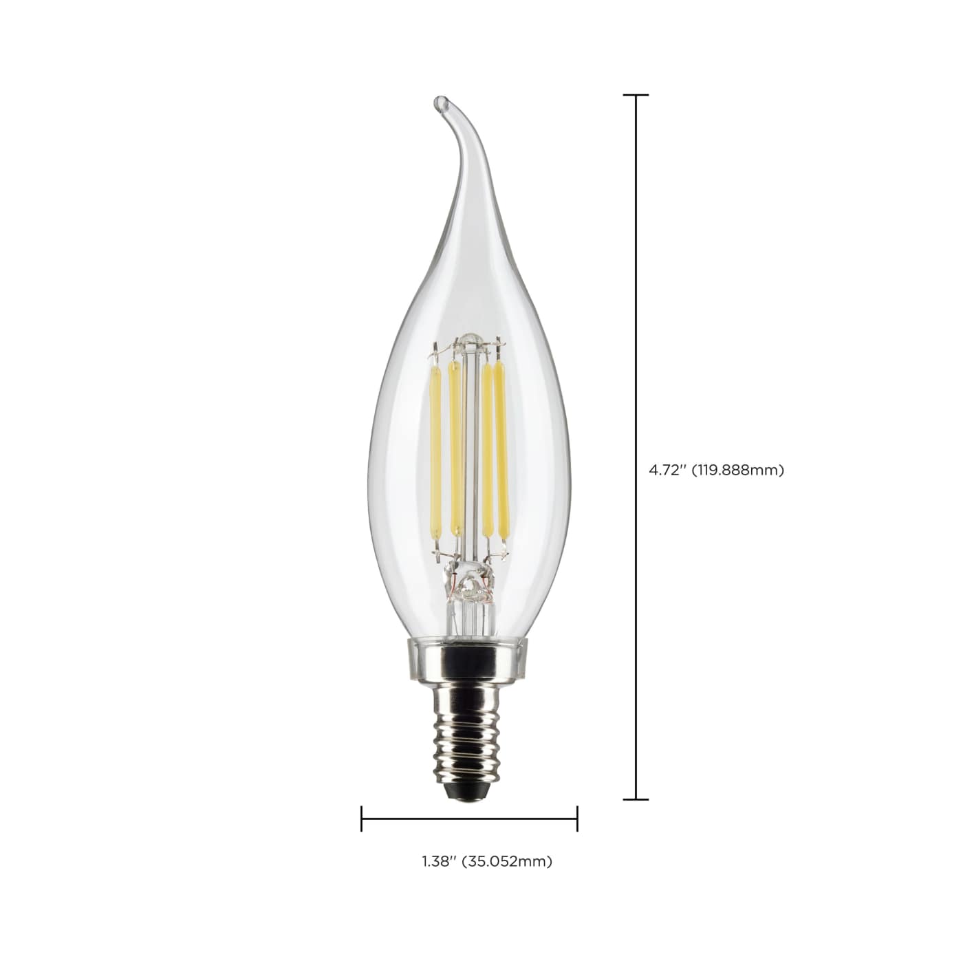 5.5CA10/LED/927/CL/120V/E12/2C - S21846