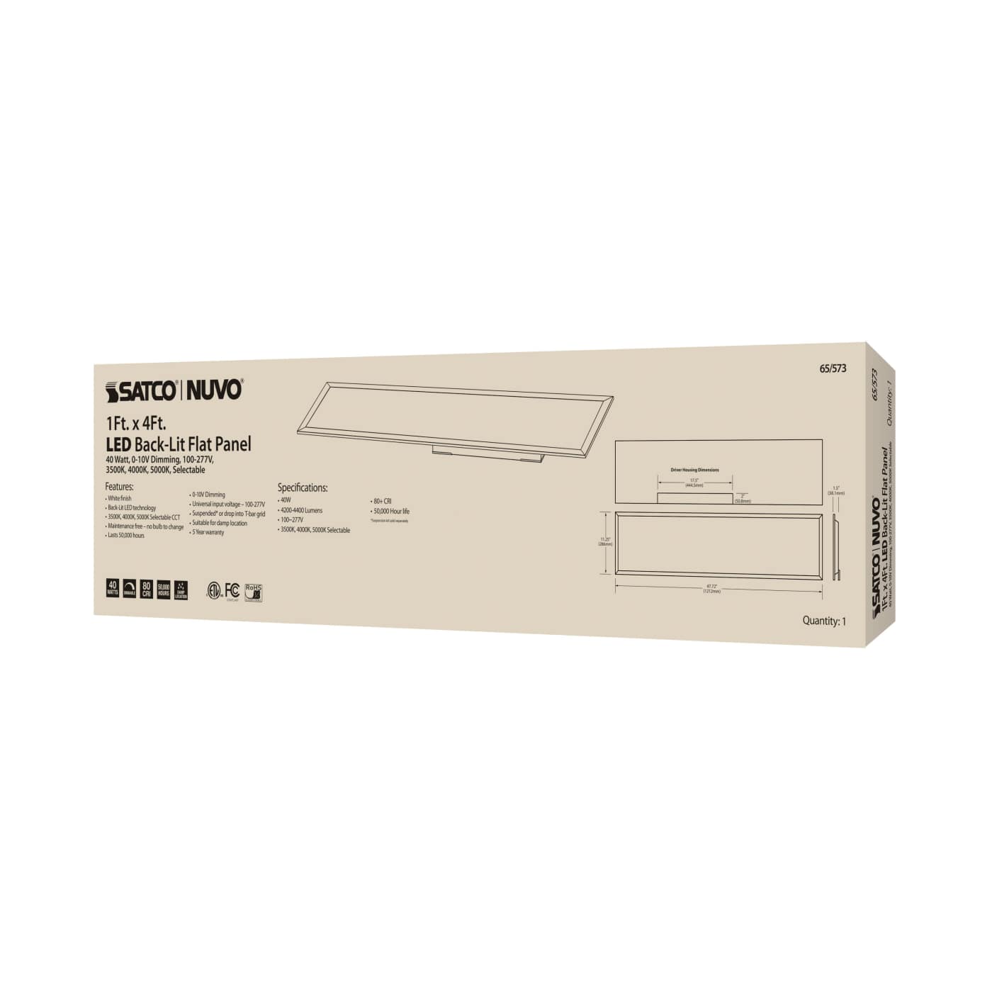 1X4 LED BACKLIT FLAT PANEL - 65-573