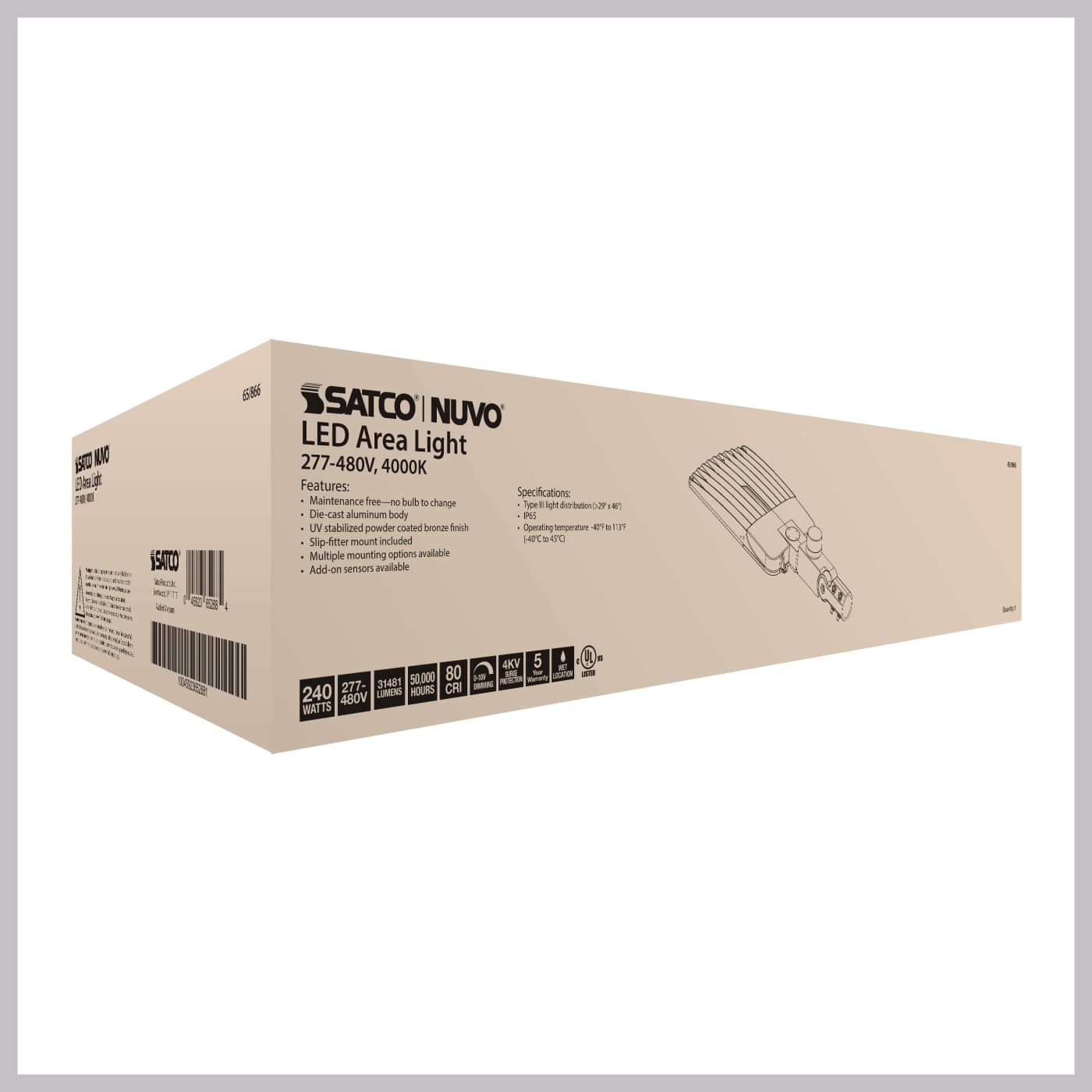 240W LED AREA LIGHT TYPE III - 65-866