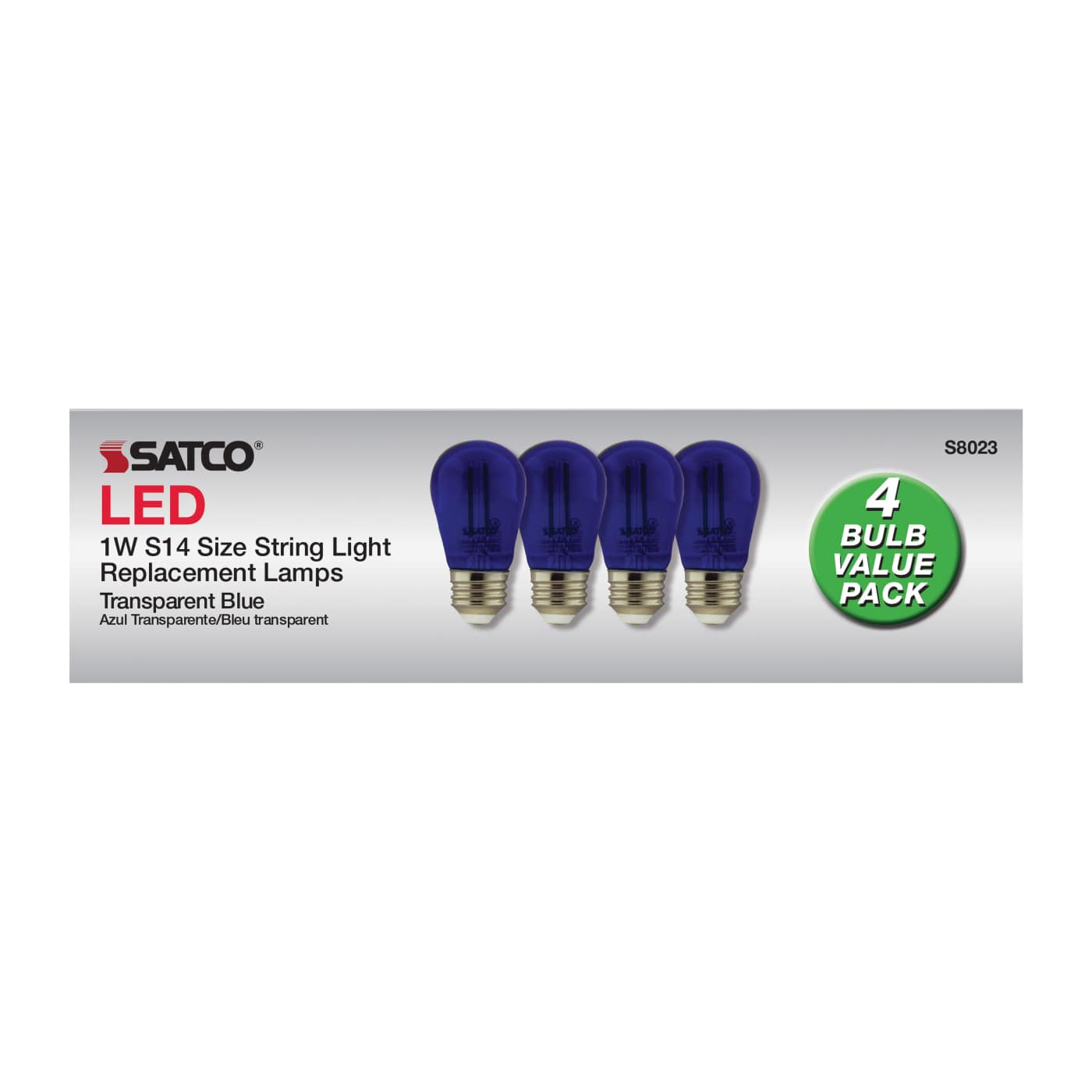 1W/LED/S14/BLUE/120V/ND/4PK - S8023