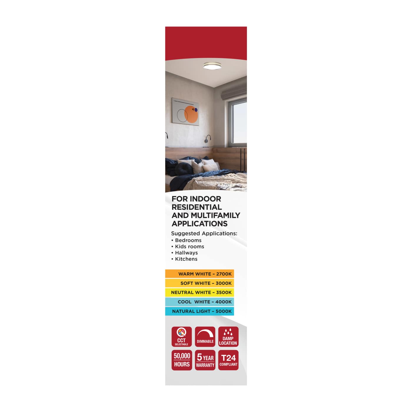 11" SURFACE MOUNT W/NIGHTLIGHT - 62-1690