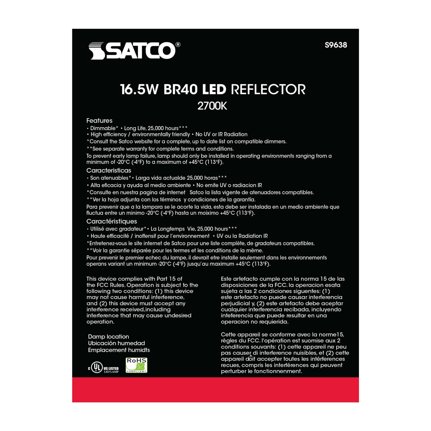 16.5BR40/LED/2700K/1200L/120V - S9638