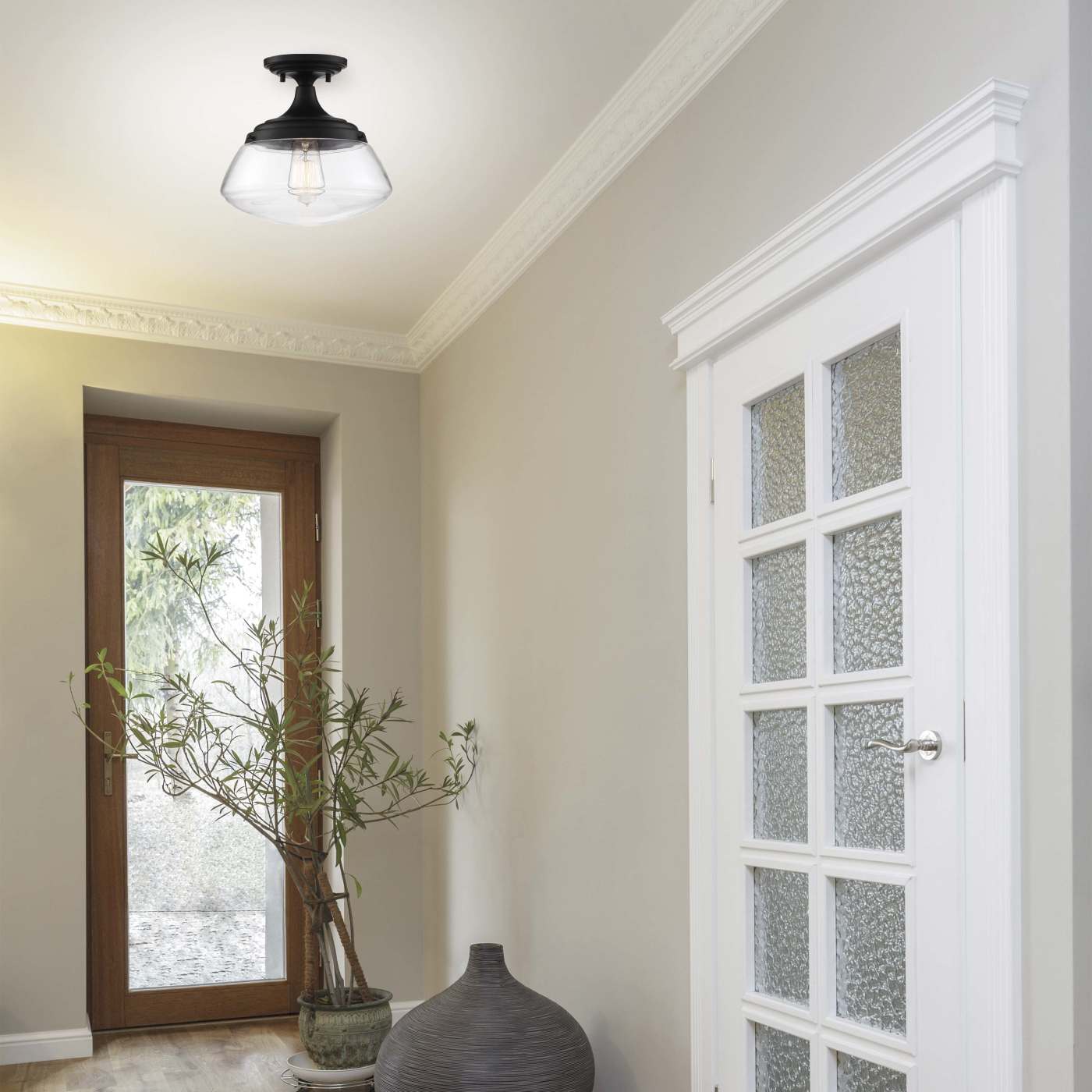 KEW 1 LIGHT SEMI FLUSH - 60-6799