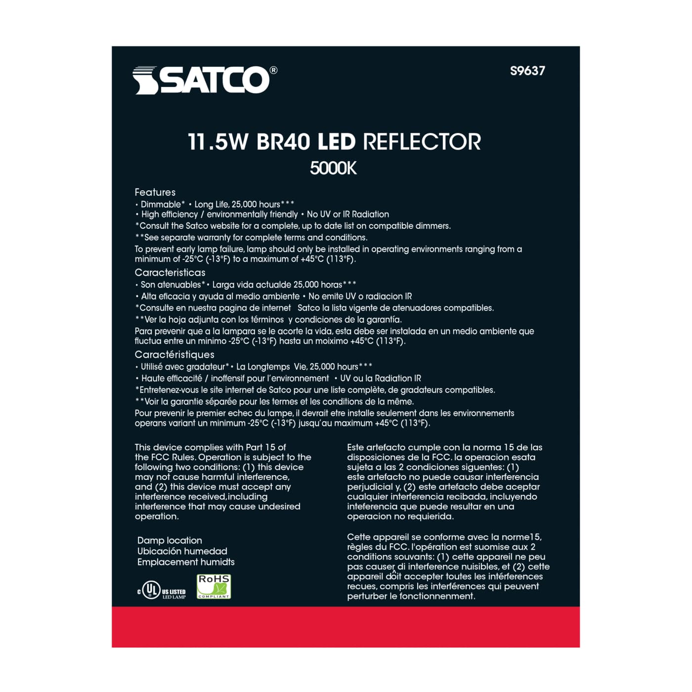11.5BR40/LED/5000K/940L/120V - S9637