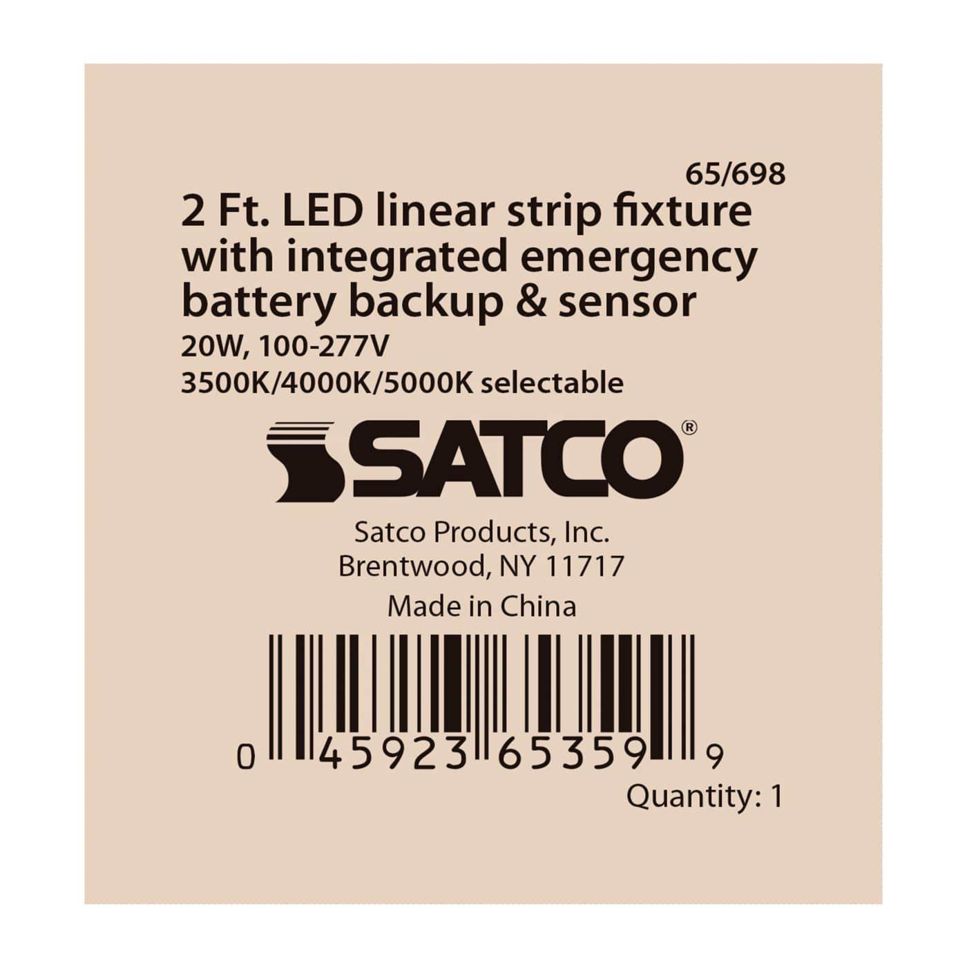 2' LINEAR STRIP W/ EM & SENSOR - 65-698