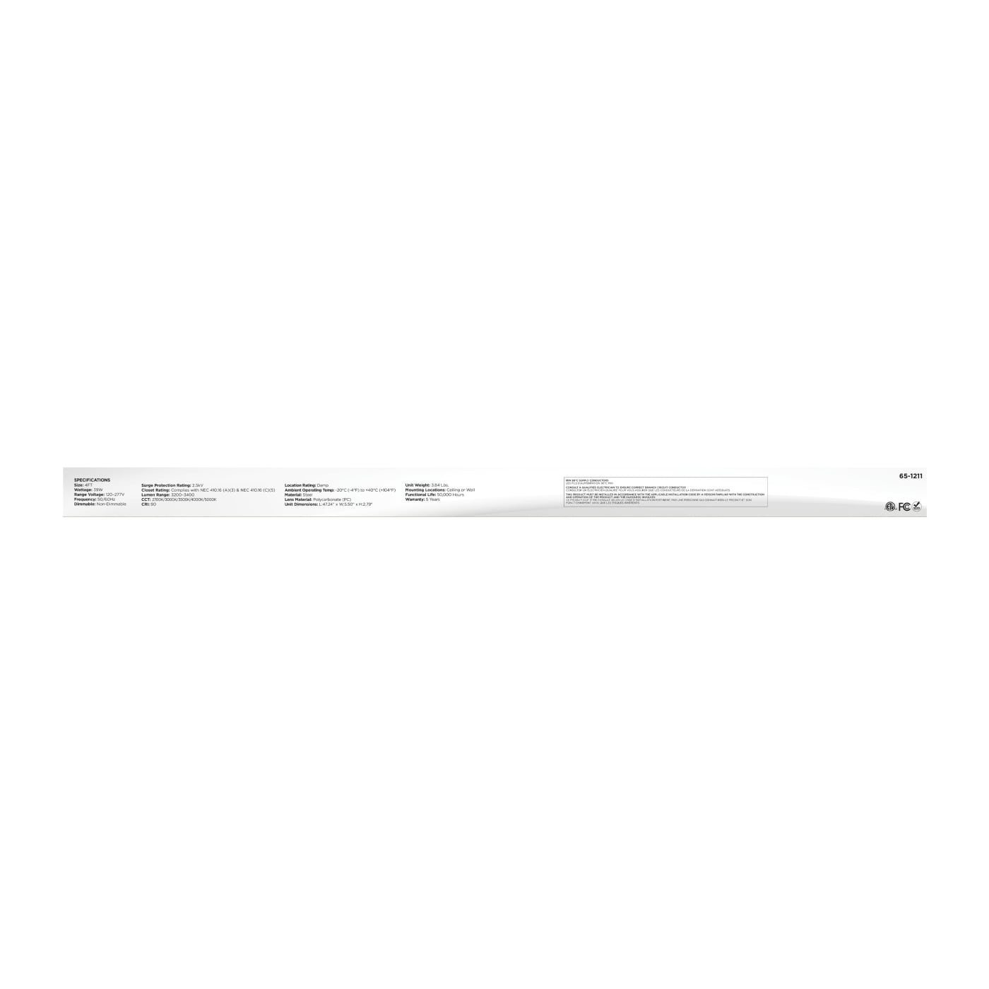 4FT 39W LED WRAP - 65-1211