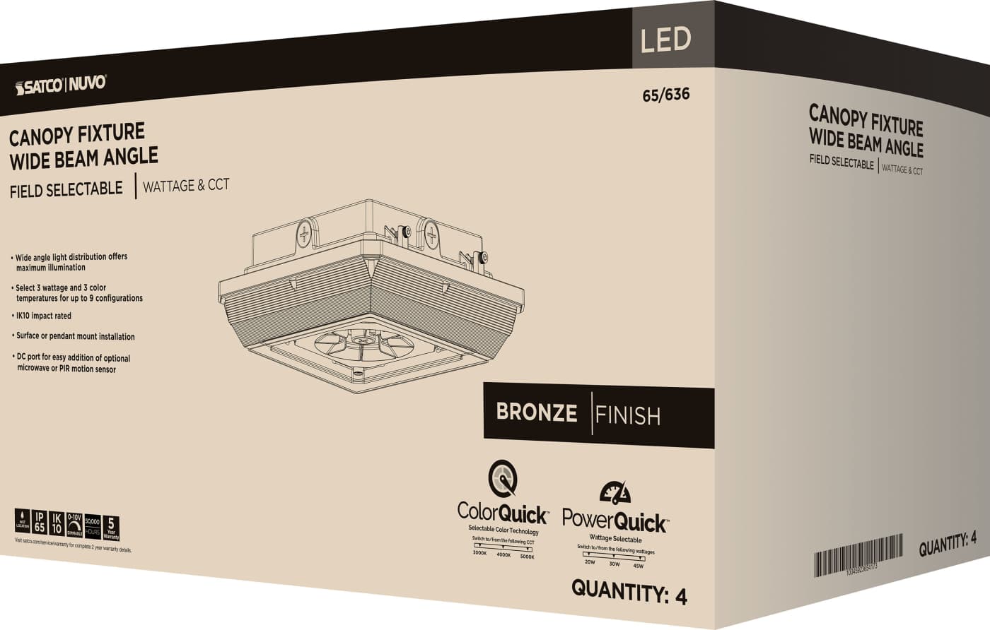 LED WIDE BEAM ANGLE CANOPY - 65-636