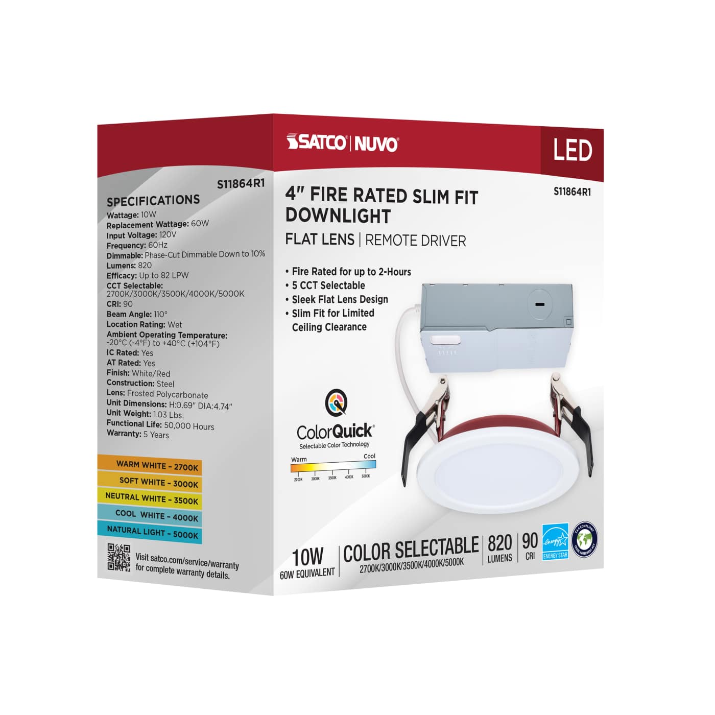 10WLED/4/FR/CCT/SLF/RD/FL/RND - S11864R1