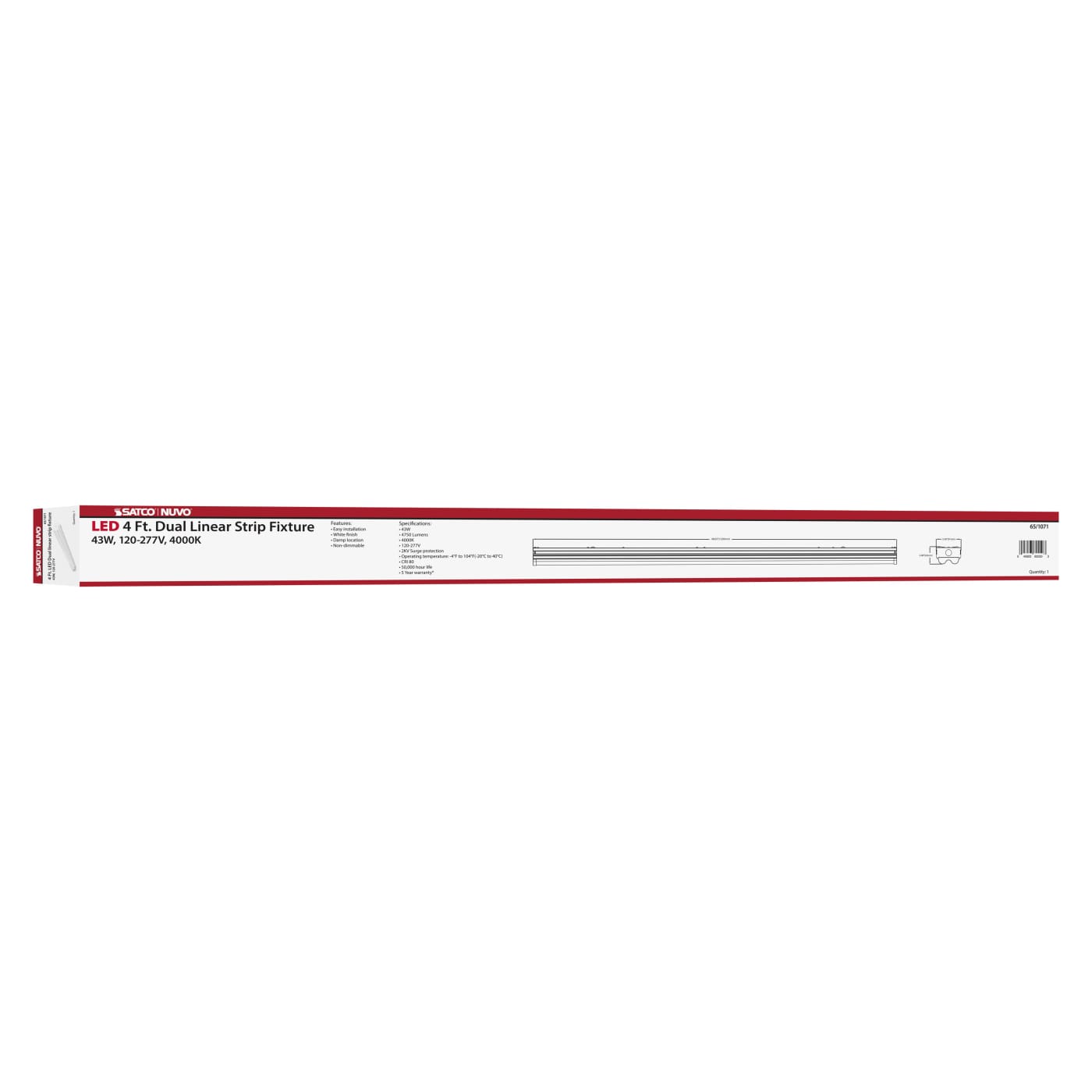 4' LED DOUBLE LIGHT STRIP - 65-1071