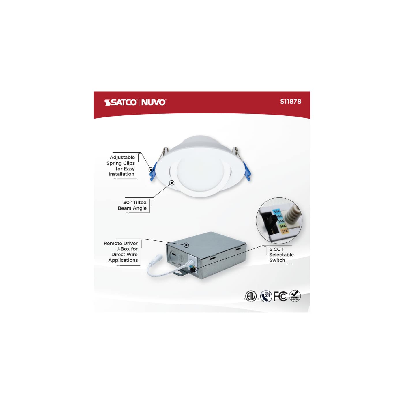 11WLED/4/CCT/LP/RD/DIR/FL - S11878