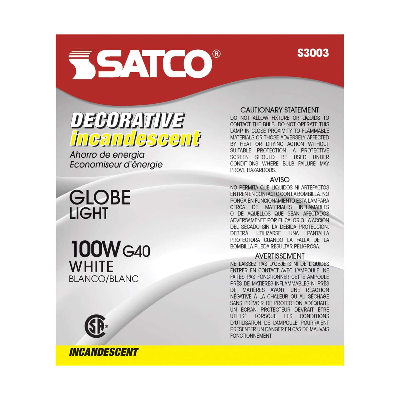 100W G-40 WHITE - S3003