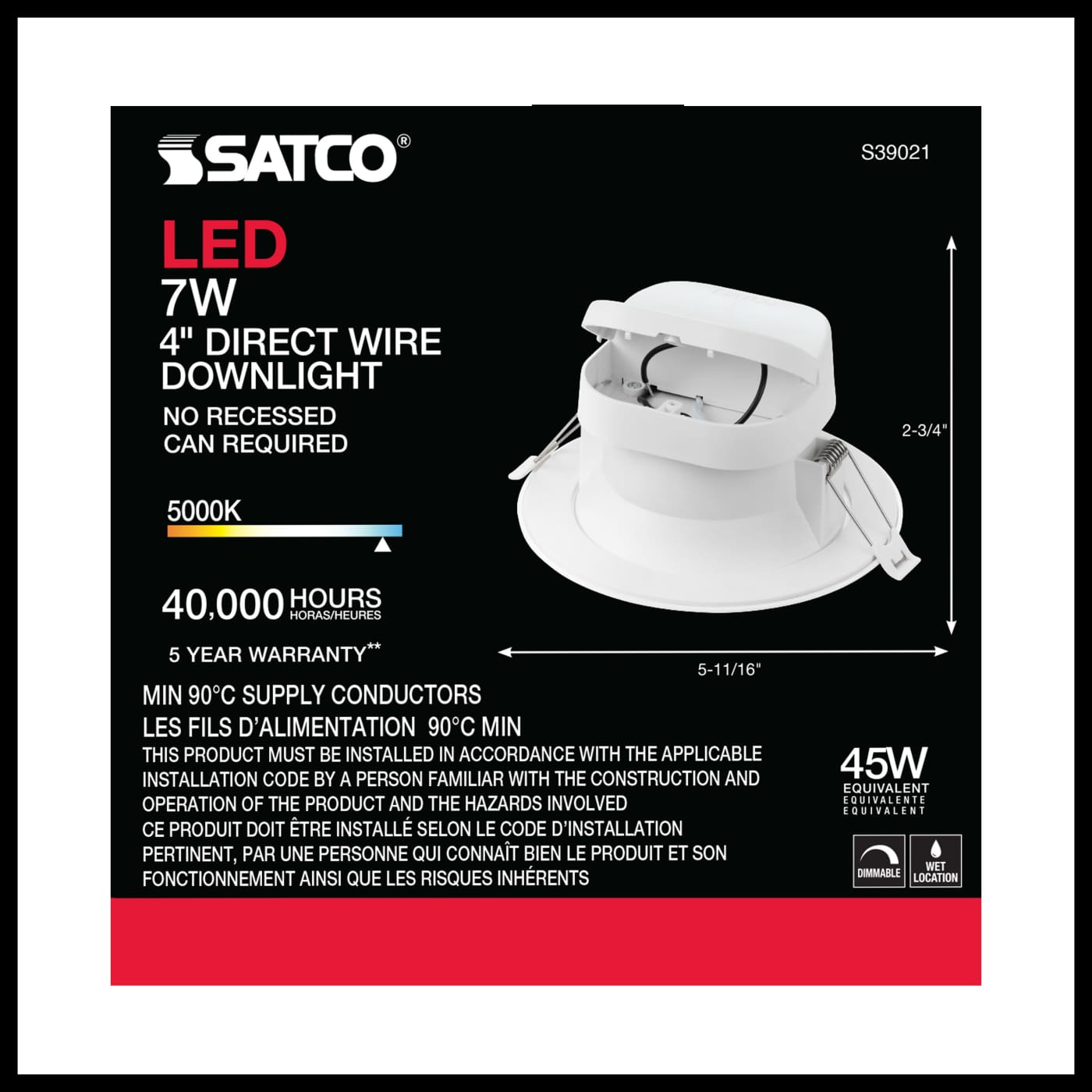 7WLED/DW/RDL/4/50K/120V - S39021