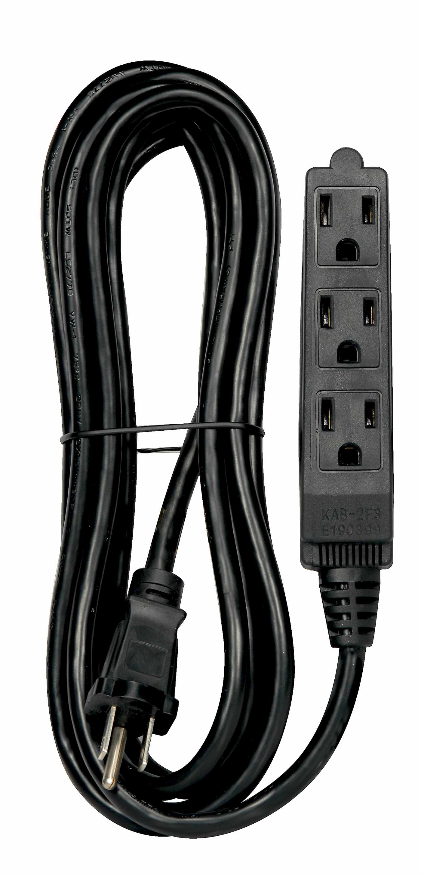 BLACK 12 FT 16/3 SJT EXTENSION - 93-5056