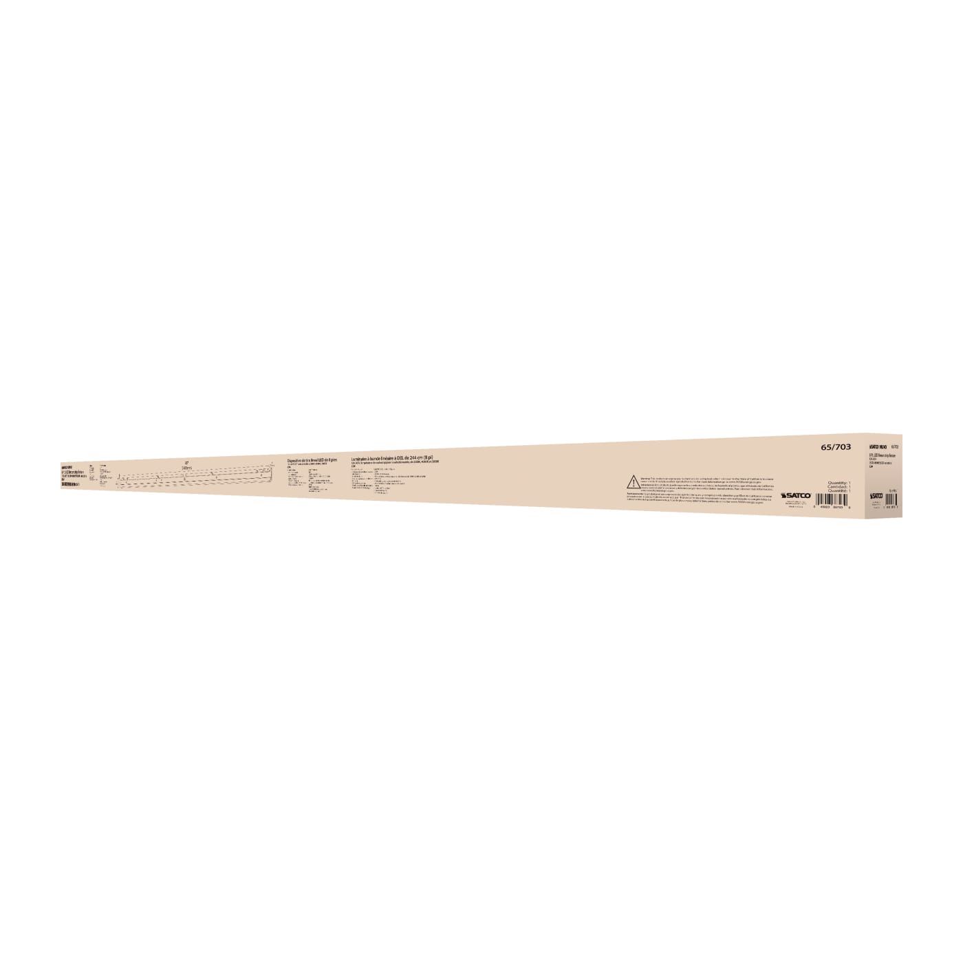 8'LINEAR STRIP WHITE FINISH - 65-703