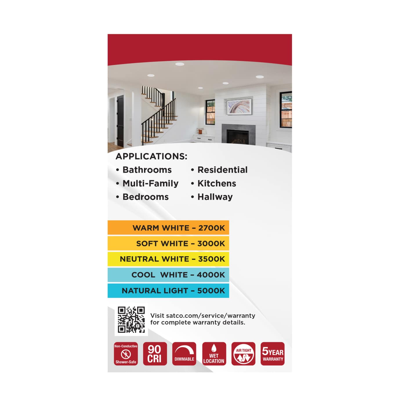 8WLED/DLR/4/CCT-SEL/WF/RND/WH - S11890