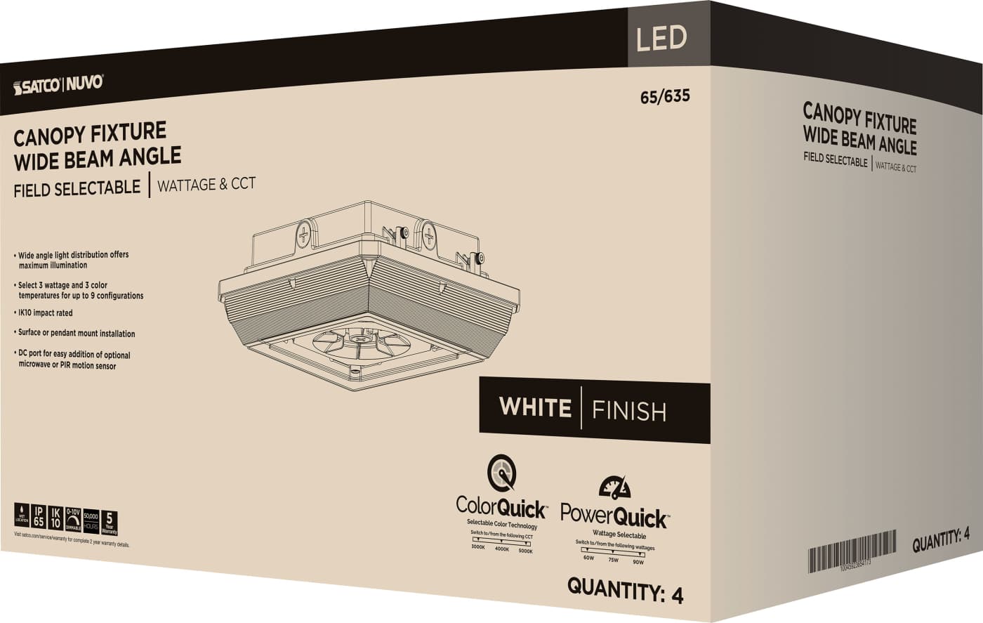 LED WIDE BEAM ANGLE CANOPY - 65-635