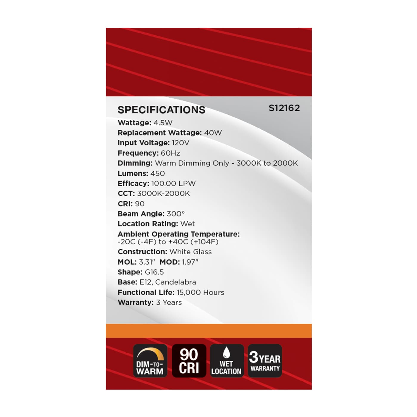 4.5G16.5L/930WD/E12/GWYS - S12162