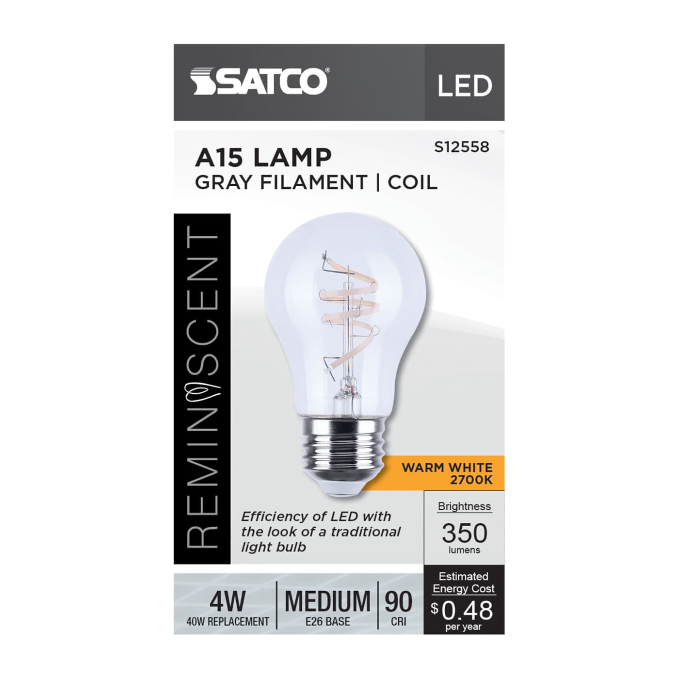 4A15/CL/LED-GF/COIL/927/E26 - S12558
