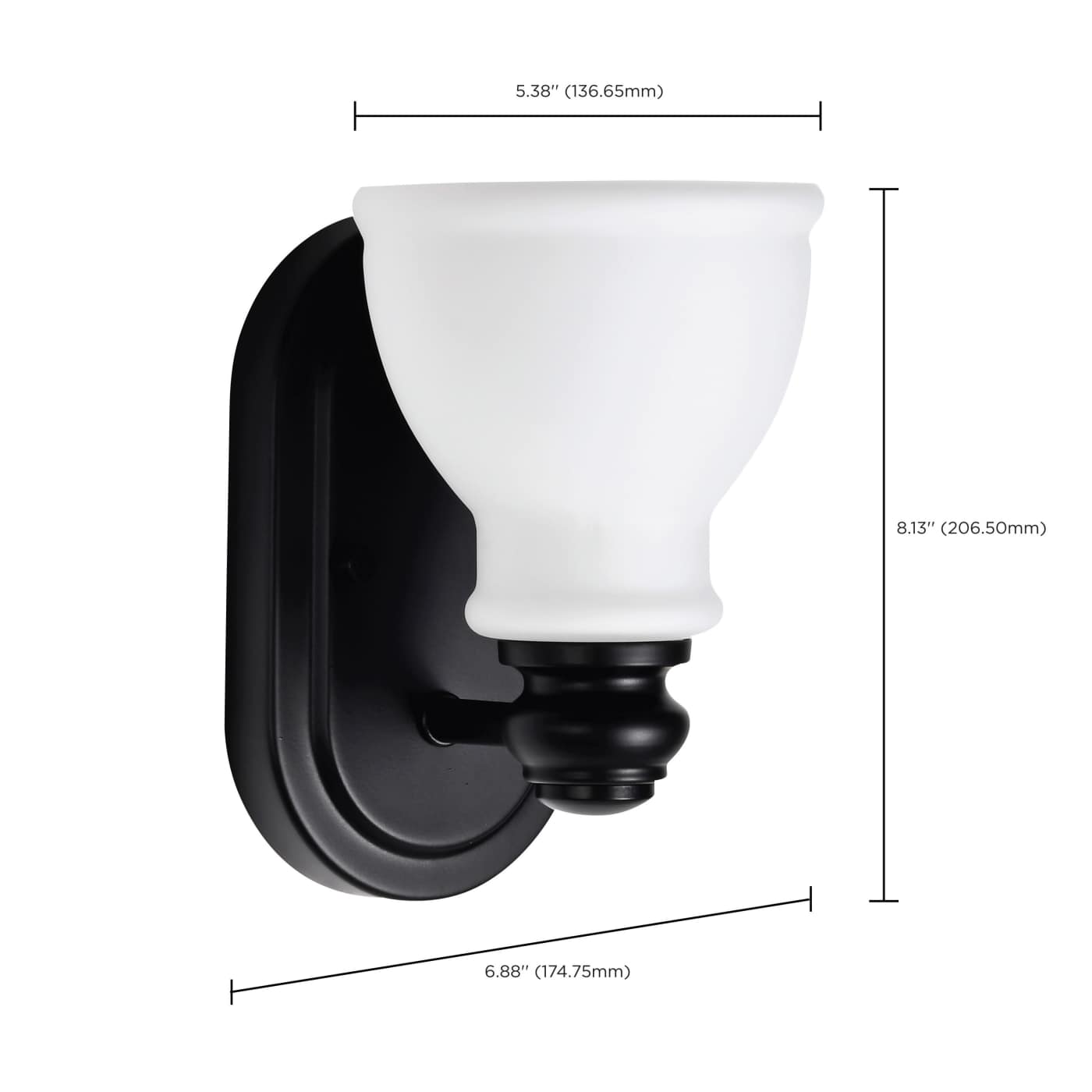 RUSSEL 1 LIGHT VANITY - 60-8021