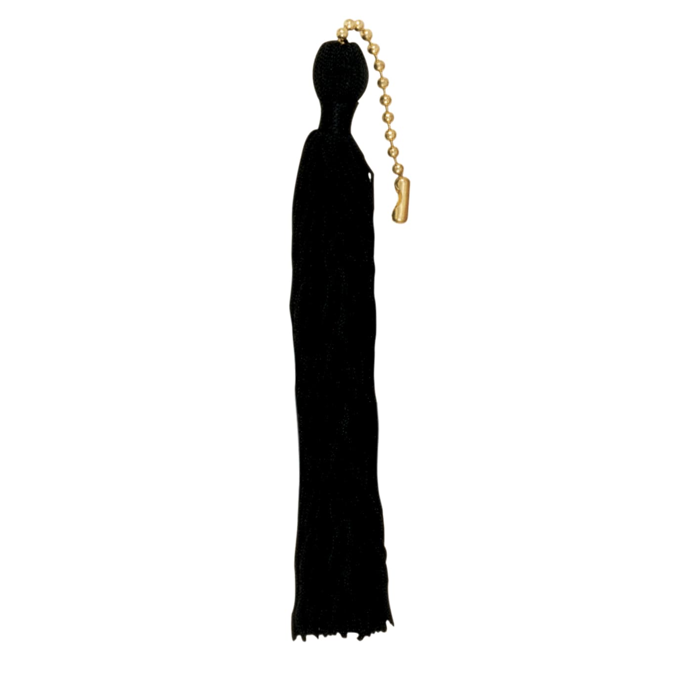 BLACK 5" TASSEL & BEADED CHAIN - 90-522
