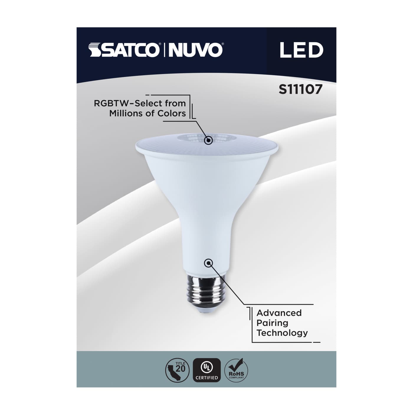 PAR30/12.5W/LED/RGBTW/SF - S11107