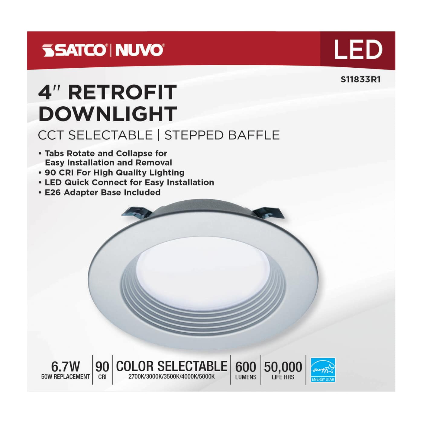 6.7WLED/DLR/4/CCT-SEL/RD/BN - S11833R1