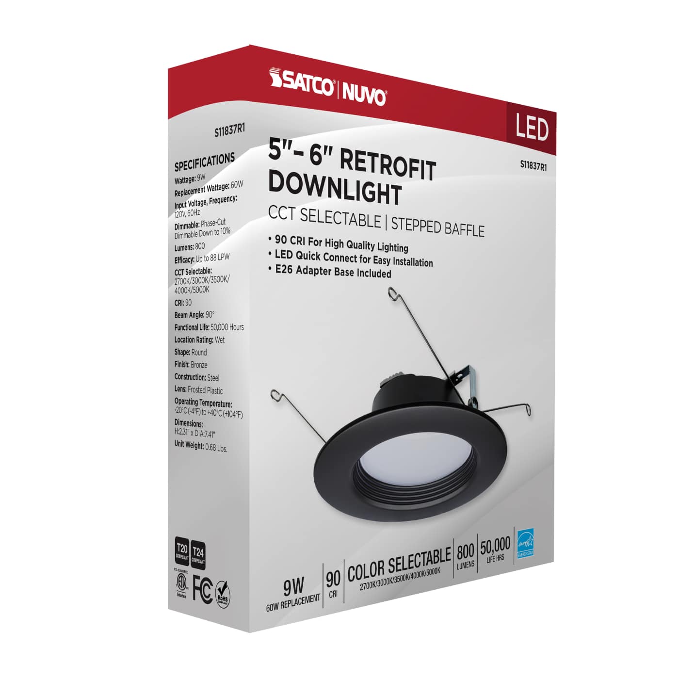 9WLED/DLR/5-6/CCT-SEL/RD/BZ - S11837R1