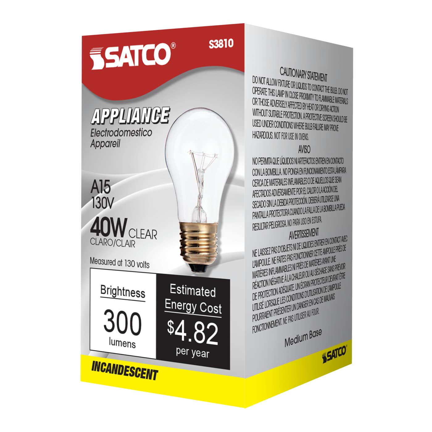 40A15 CLEAR BOXED 130V - S3810