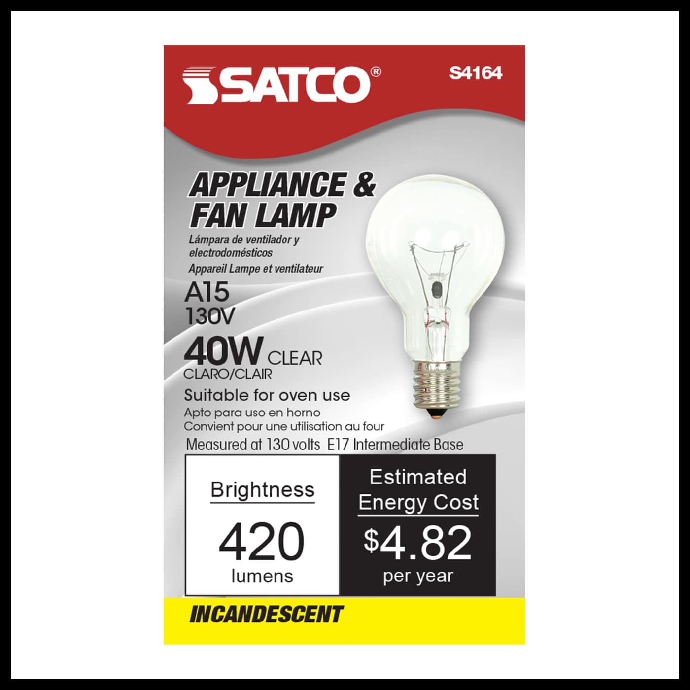 40A15 CLEAR E17 NICKEL PLATED - S4164