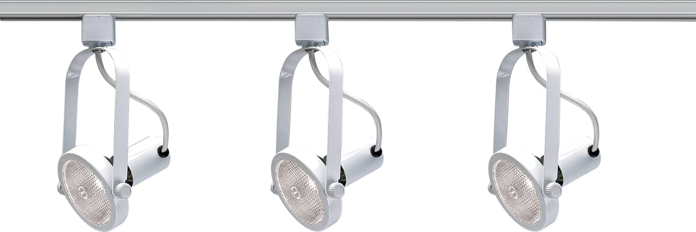 WHITE PAR30 GIMBAL RING TRACK - TK316