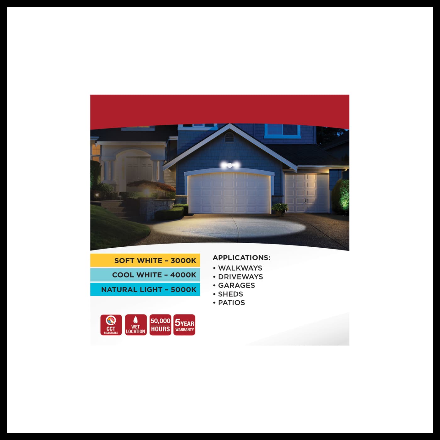 LED 2 HEAD SECURITY FLOOD - 65-996