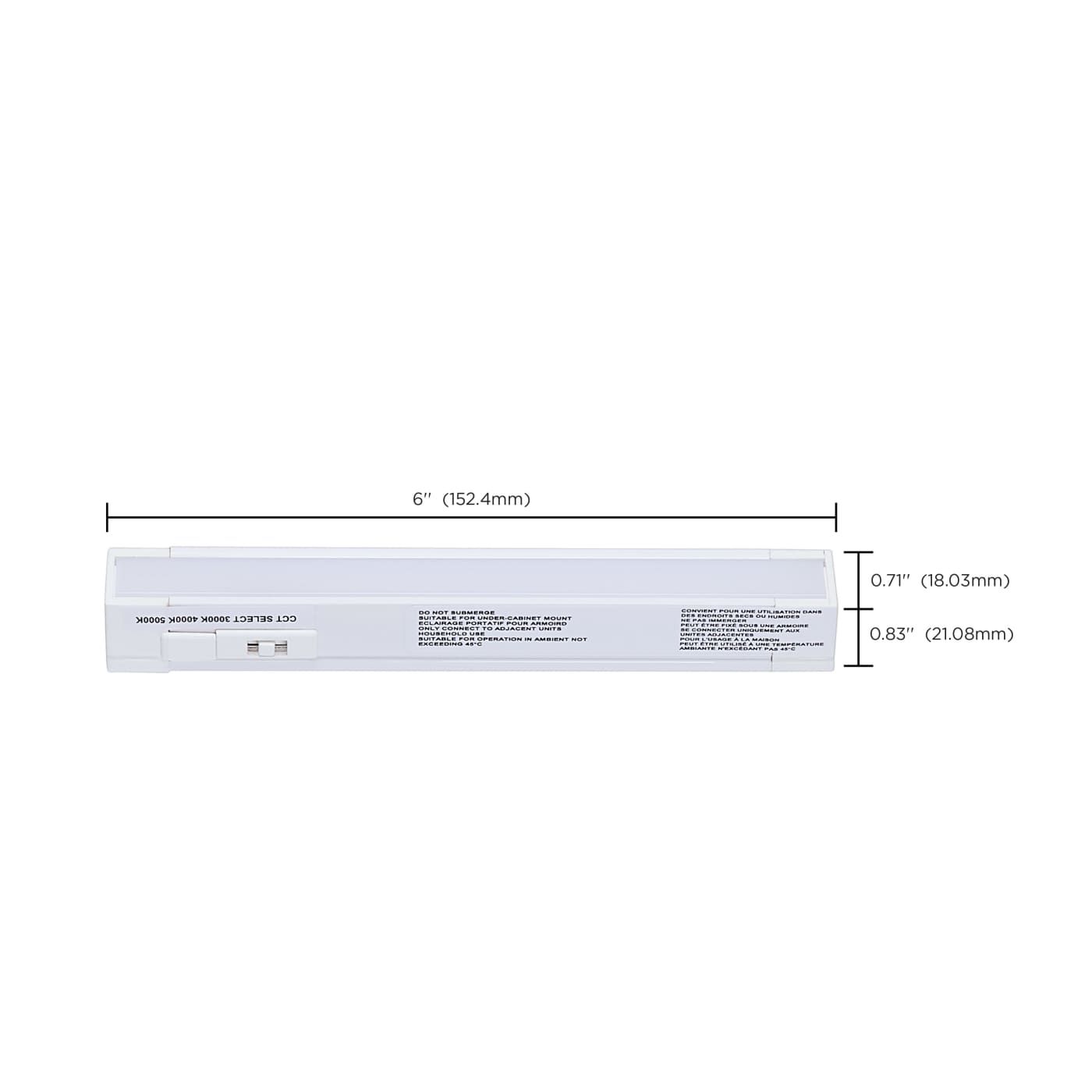2W 6" CCT SEL LED UNDERCABINET - 63-401