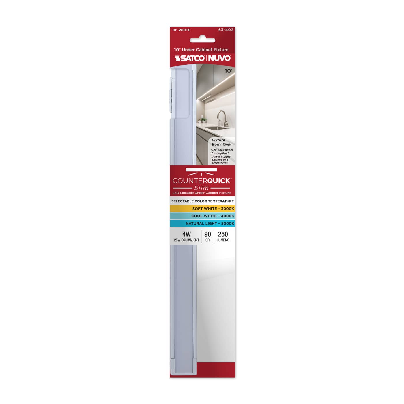 4W 10" CCT SEL LED UNDERCABINE - 63-402
