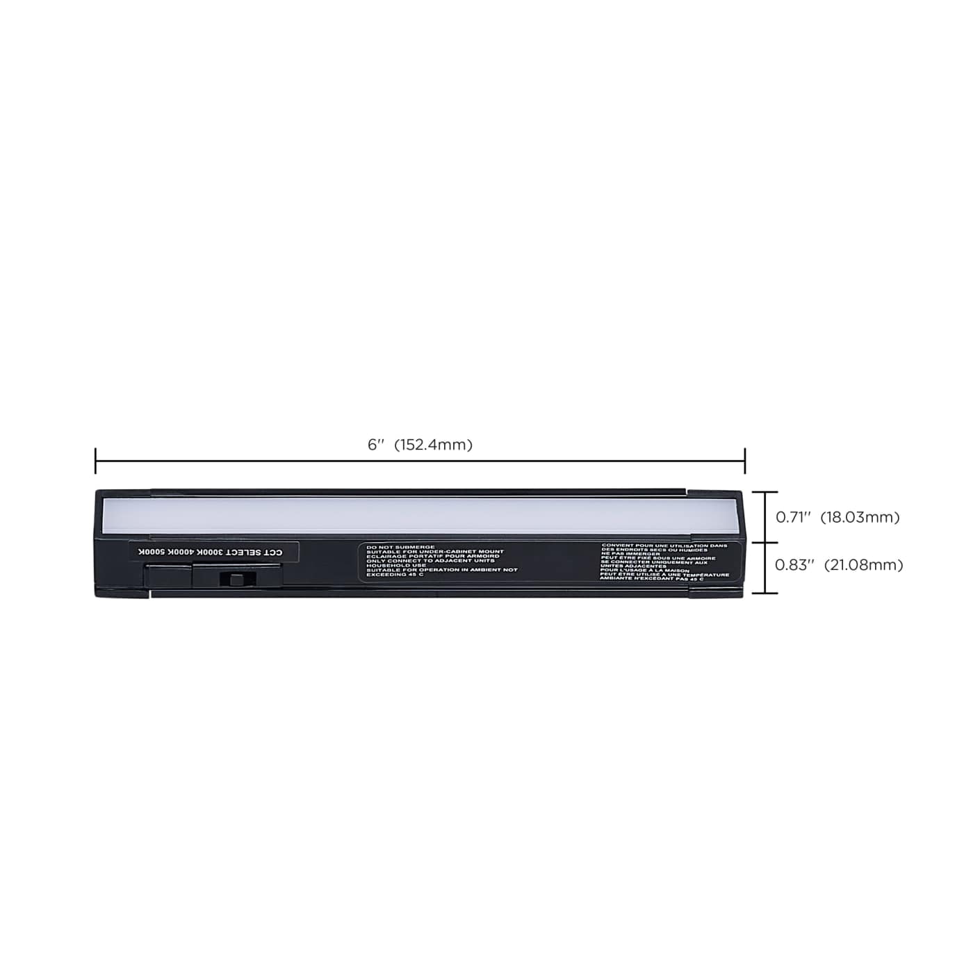 2W 6" CCT SEL LED UNDERCABINET - 63-451