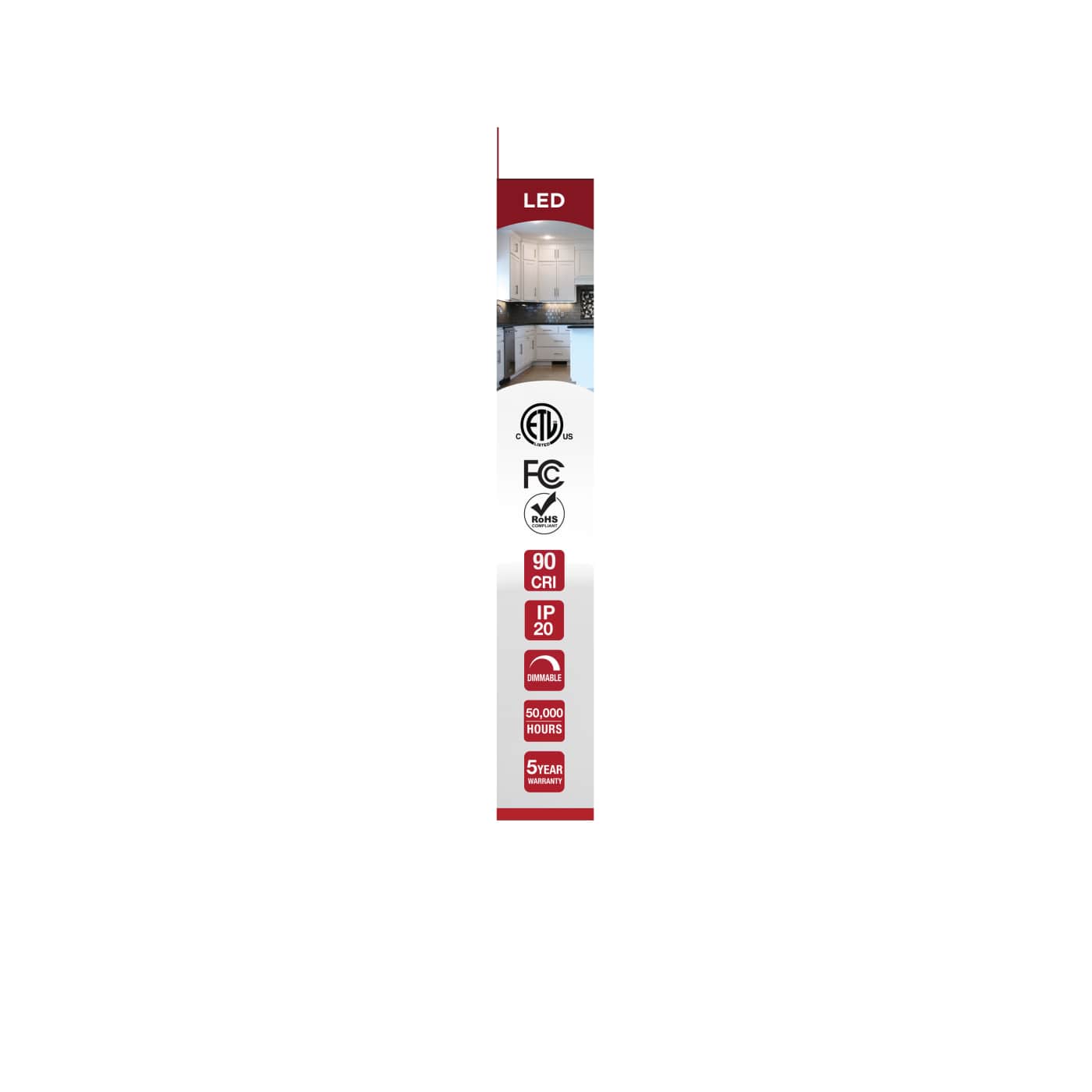 UNDER CAB LED 3CCT 8"-DK BRZ - 63-520