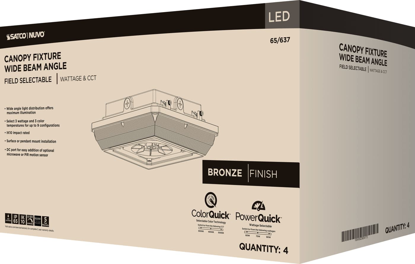 LED WIDE BEAM ANGLE CANOPY - 65-637